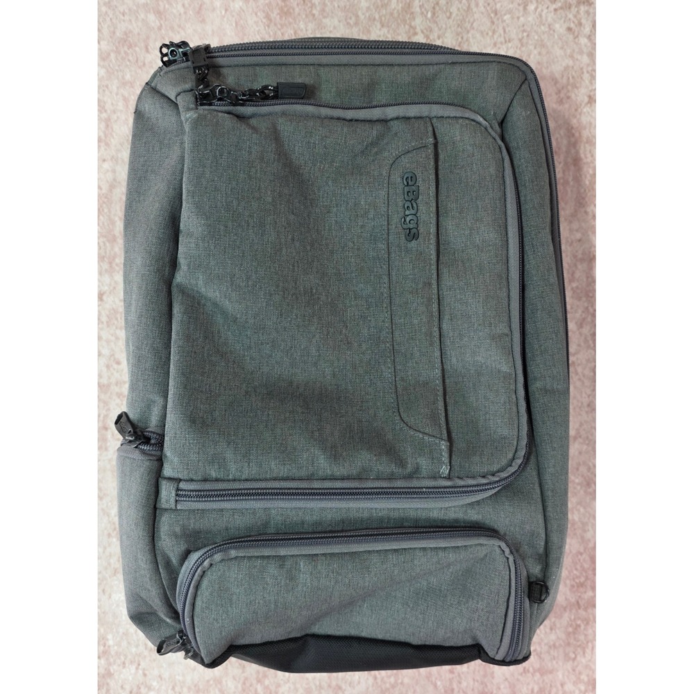 eBags TLS Professional Weekender Convertible Laptop Backpack Gray 20.5"